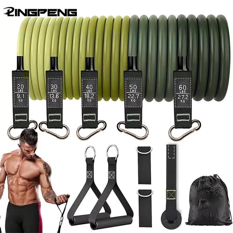 Fitness Resistance Rubber Band Yoga Elastic Band Upgrade Training Bar Set Pilates Training Exercise Fitness Equipment Pull Rope