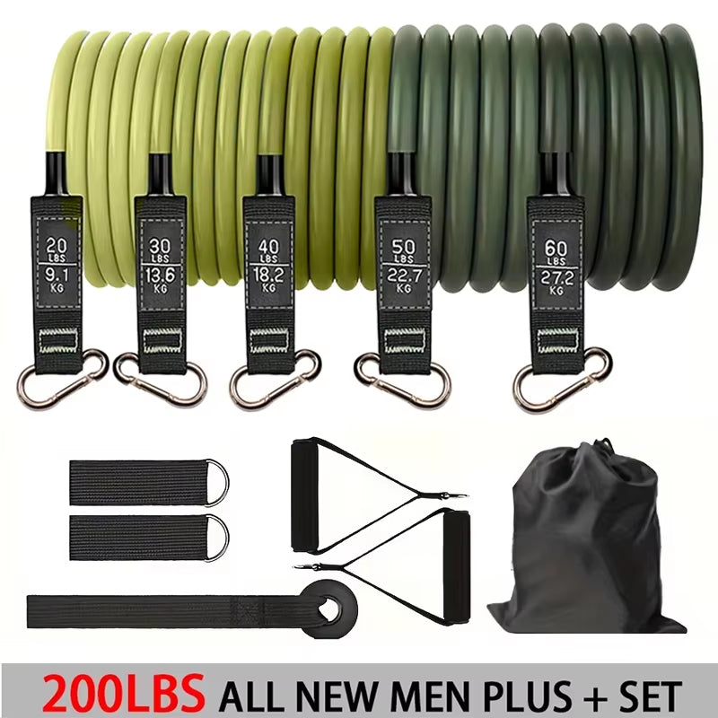 Fitness Resistance Rubber Band Yoga Elastic Band Upgrade Training Bar Set Pilates Training Exercise Fitness Equipment Pull Rope