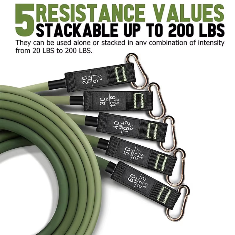 Fitness Resistance Rubber Band Yoga Elastic Band Upgrade Training Bar Set Pilates Training Exercise Fitness Equipment Pull Rope