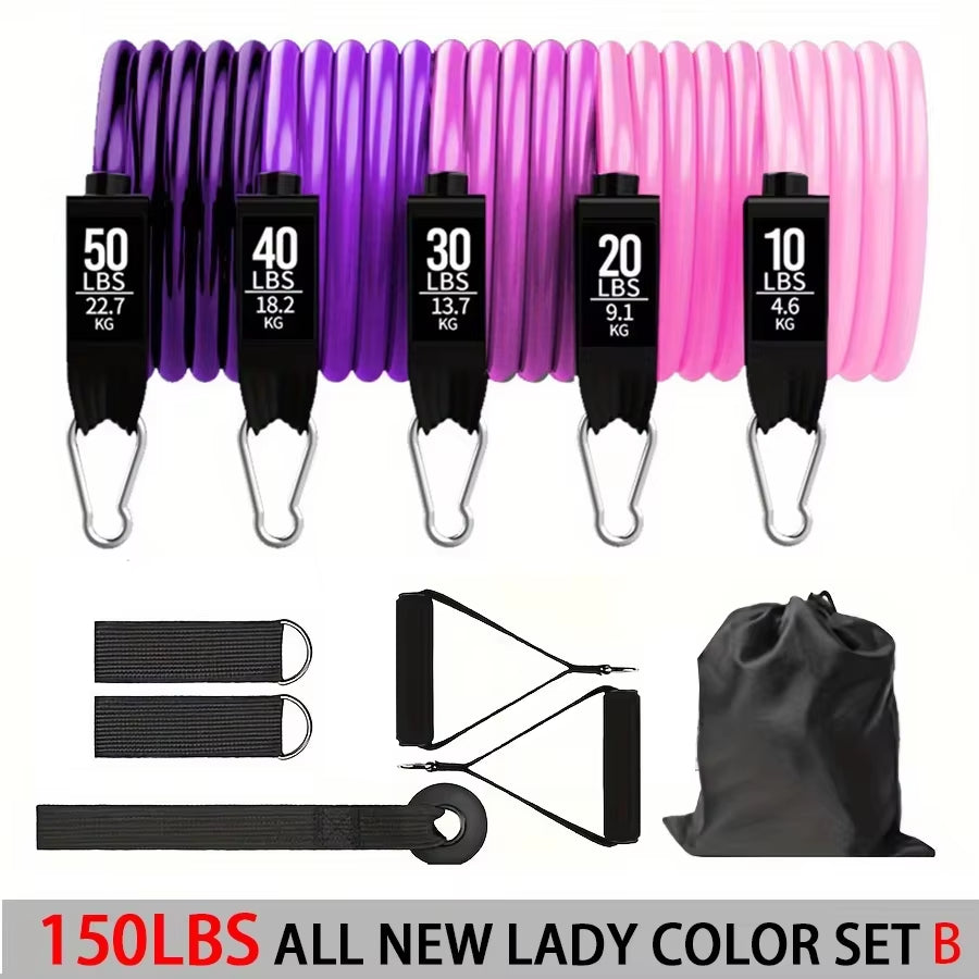 Fitness Resistance Rubber Band Yoga Elastic Band Upgrade Training Bar Set Pilates Training Exercise Fitness Equipment Pull Rope